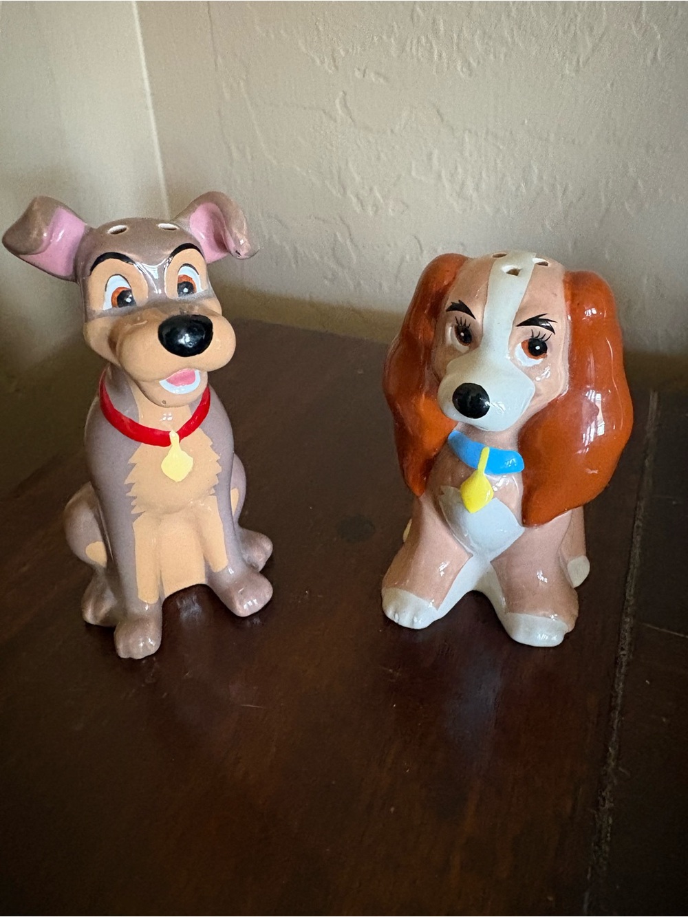 Vintage Lady and the Tramp Salt and Pepper Shakers